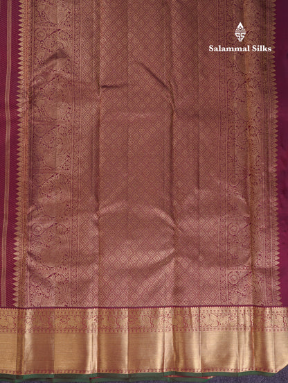 Beautiful Dark Maroon Menakari Work Bridal Pure Kanjivaram Silk Saree With Traditional Border