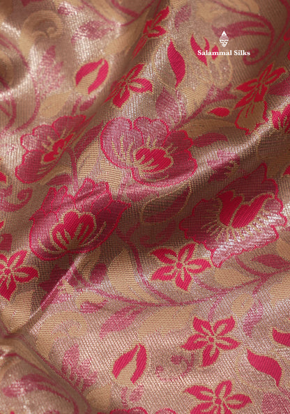 Chocolate Colour Semi Silk Saree With Contrast Navy Blue Border