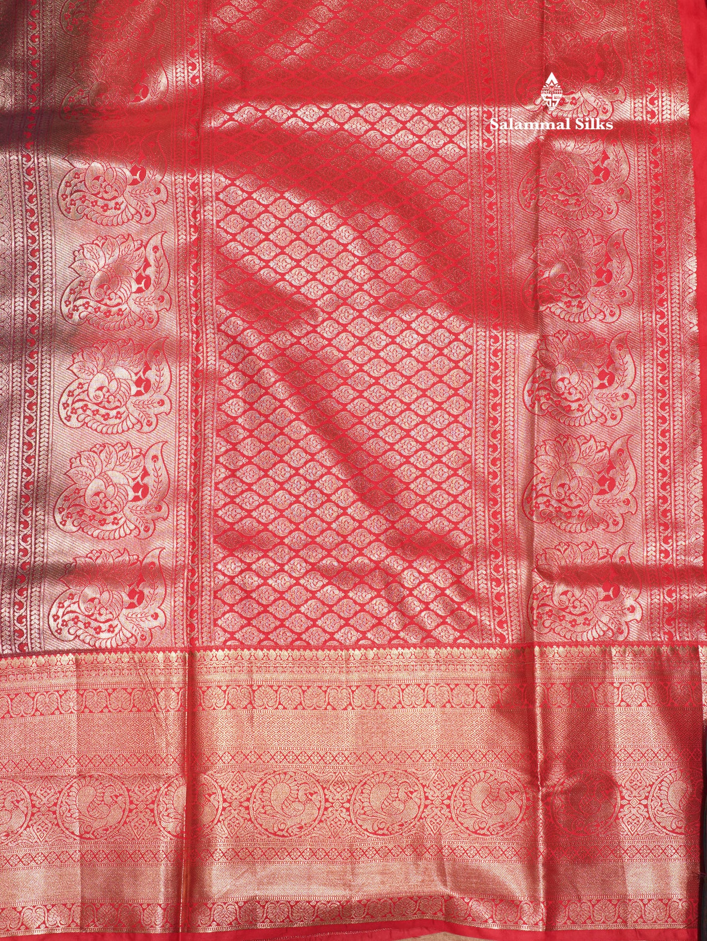 Navy Blue Colour Semi Silk Saree With Contrast Long Red Border