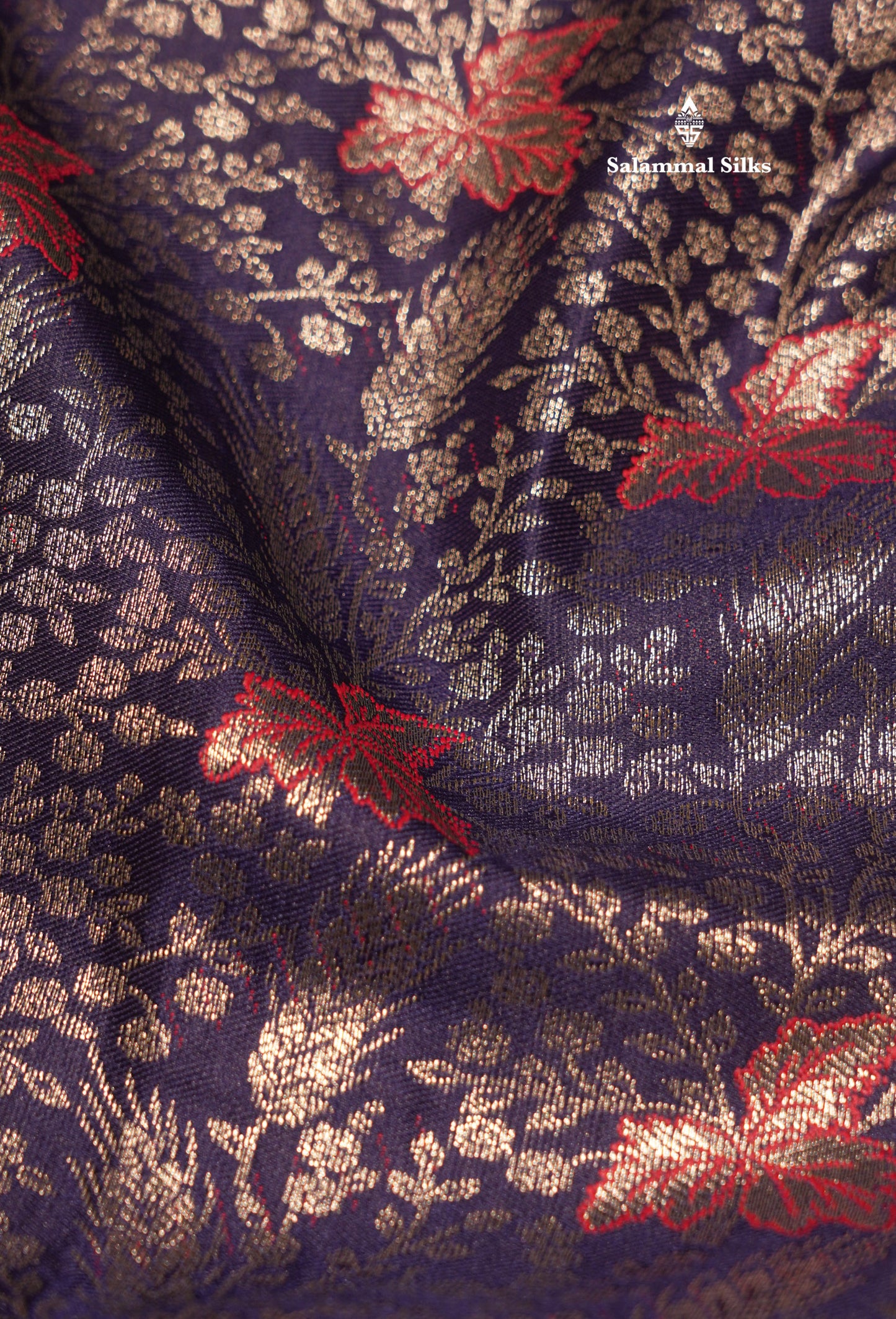 Navy Blue Colour Semi Silk Saree With Contrast Long Red Border