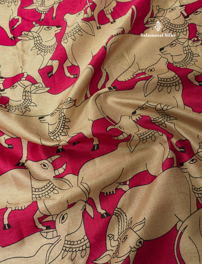 Black Chanderi Mixed Cotton Saree With Contrast Red Border