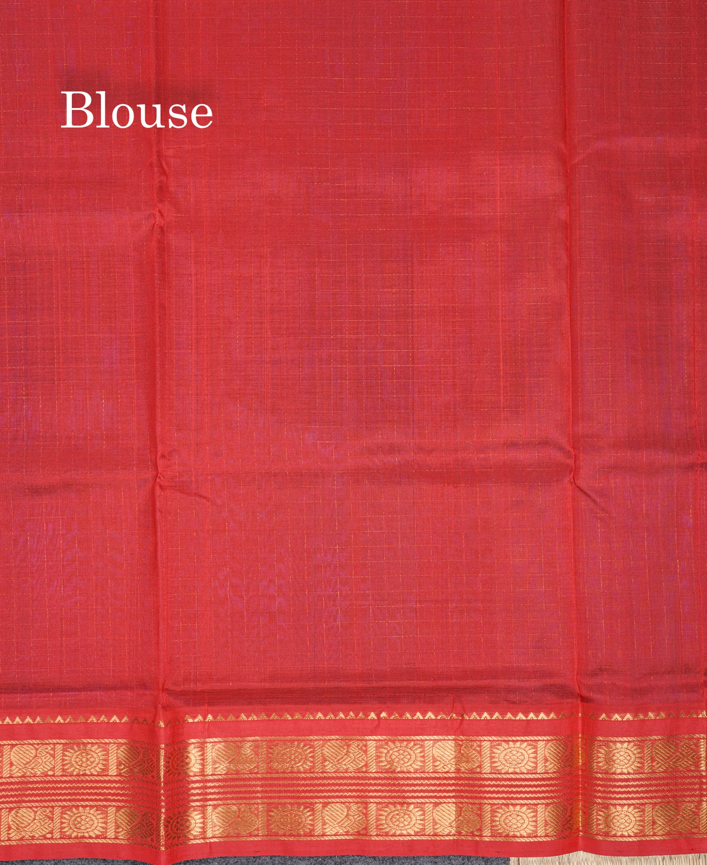 Navy Blue Small Checks Pure Silk Cotton Saree With Contrast Reddish Maroon Blouse