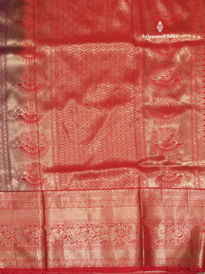 Sky Blue Colour Semi Silk Saree With Contrast Long Red Border