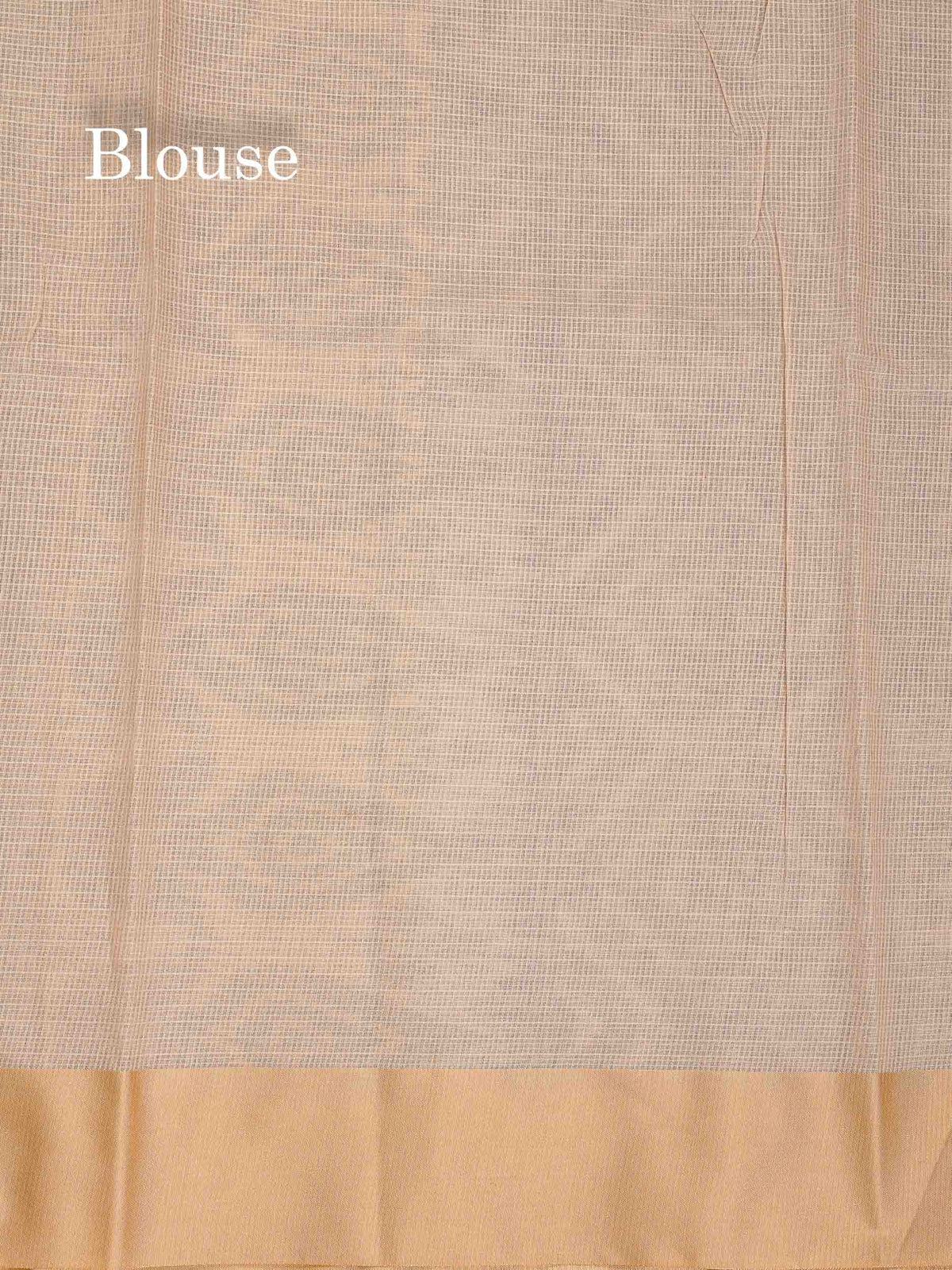 Kota Cotton Saree - Light Peach Colour Body With Sandal Plain Border