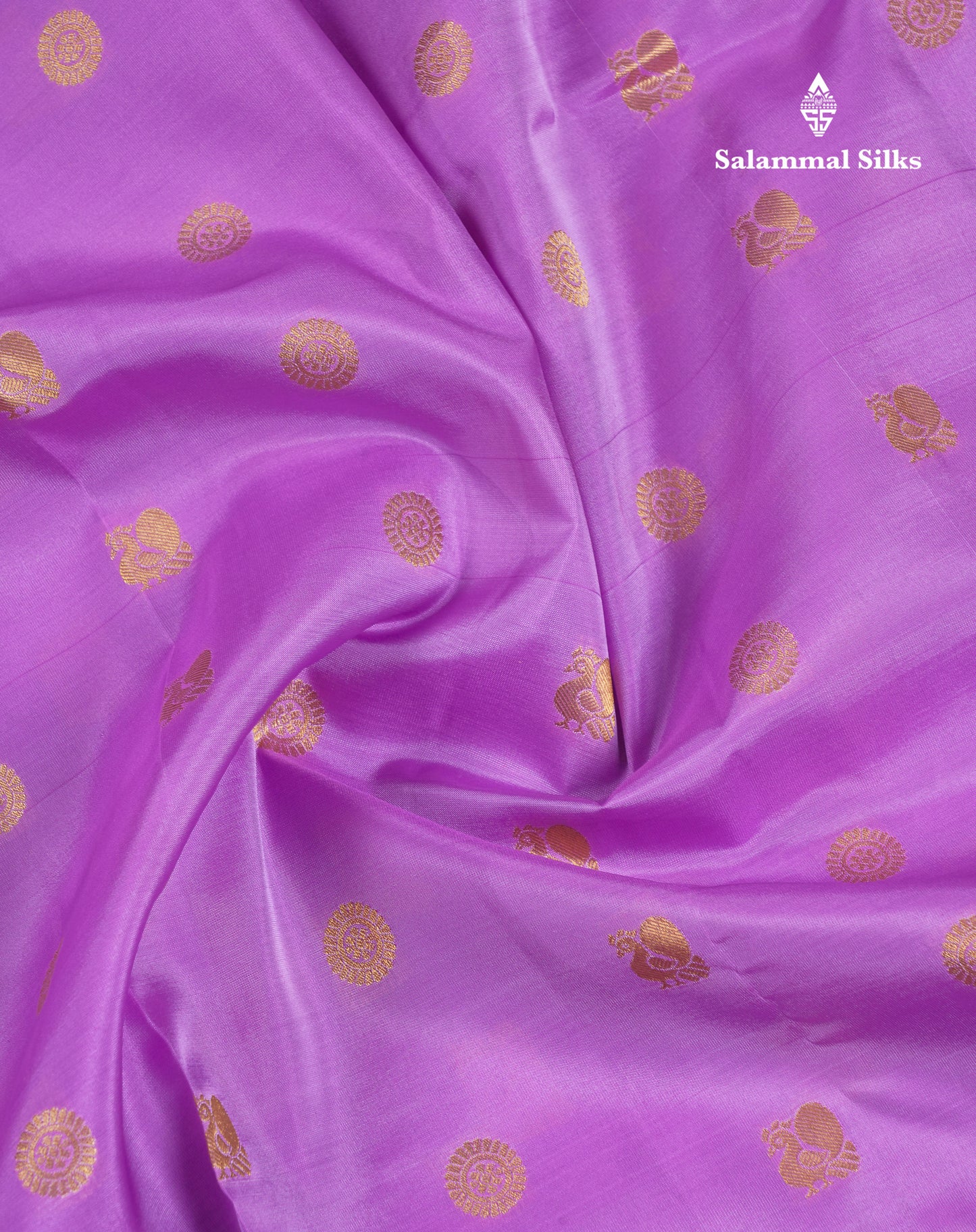Beautiful Lavender Puremix Silk Saree With Traditional Small Border