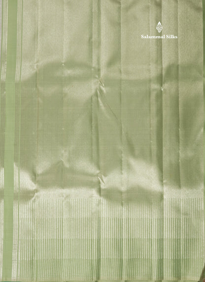 Beautiful Traditional 8 Kol Multicolour Fancy Pure Kanjivaram Silk Saree with Contrast Light Green Blouse