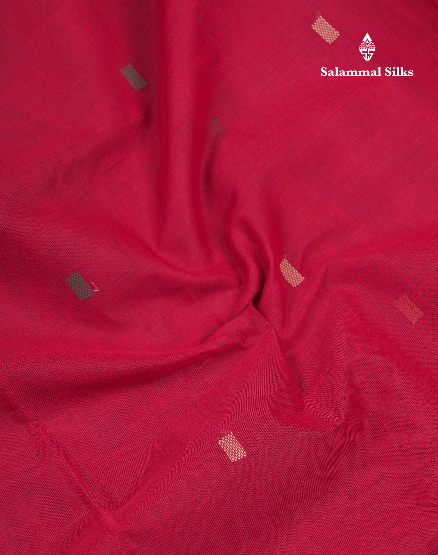 Beautiful Dark Brown Thread Work Butta Pure Cotton Saree With Contrast Dark Sandal Border