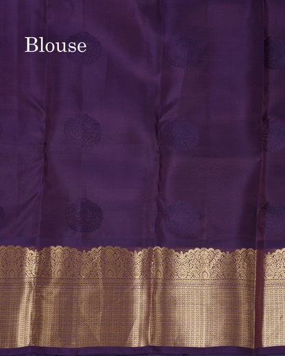 Beautiful Dual Tone Peacock Blue Puremix Silk Saree With Contrast Dark Magenta Traditional Border
