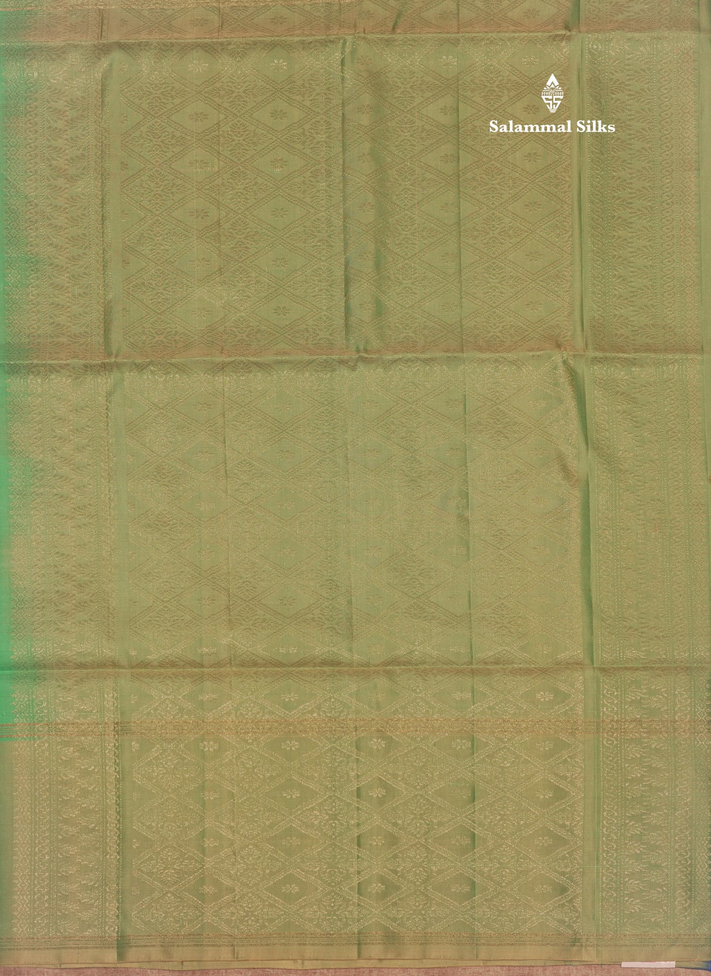 Rexona Green Colour Pure Kanjivaram Soft Silk Saree With Light Elaichi Green Border