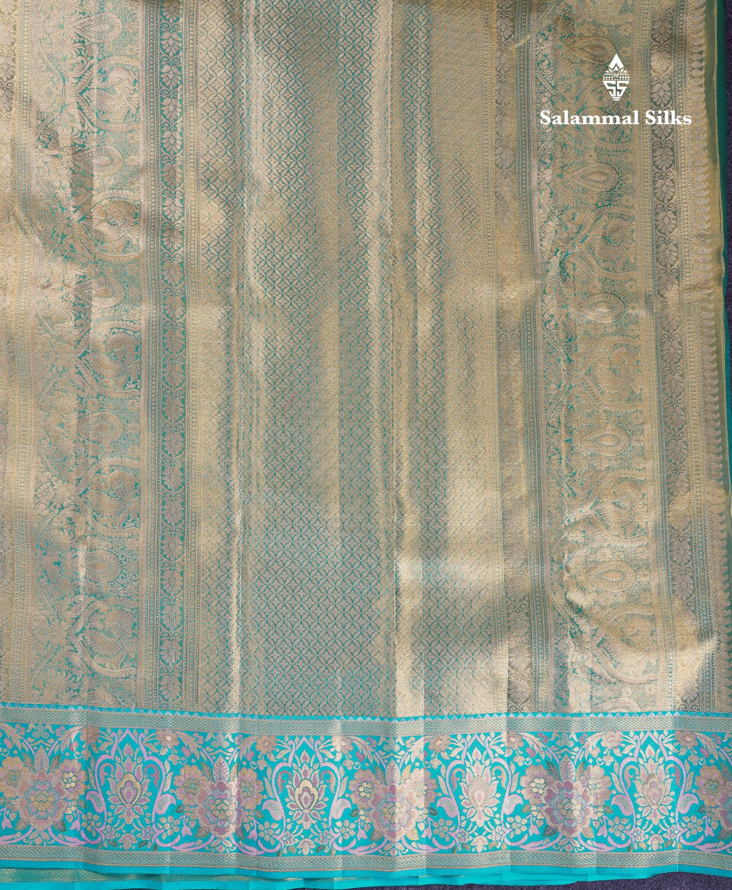 Beautiful Light Lavender Tissue Menakari Work Bridal Pure Kanjivaram Silk Saree With Contrast Sapphire Blue Fancy Border