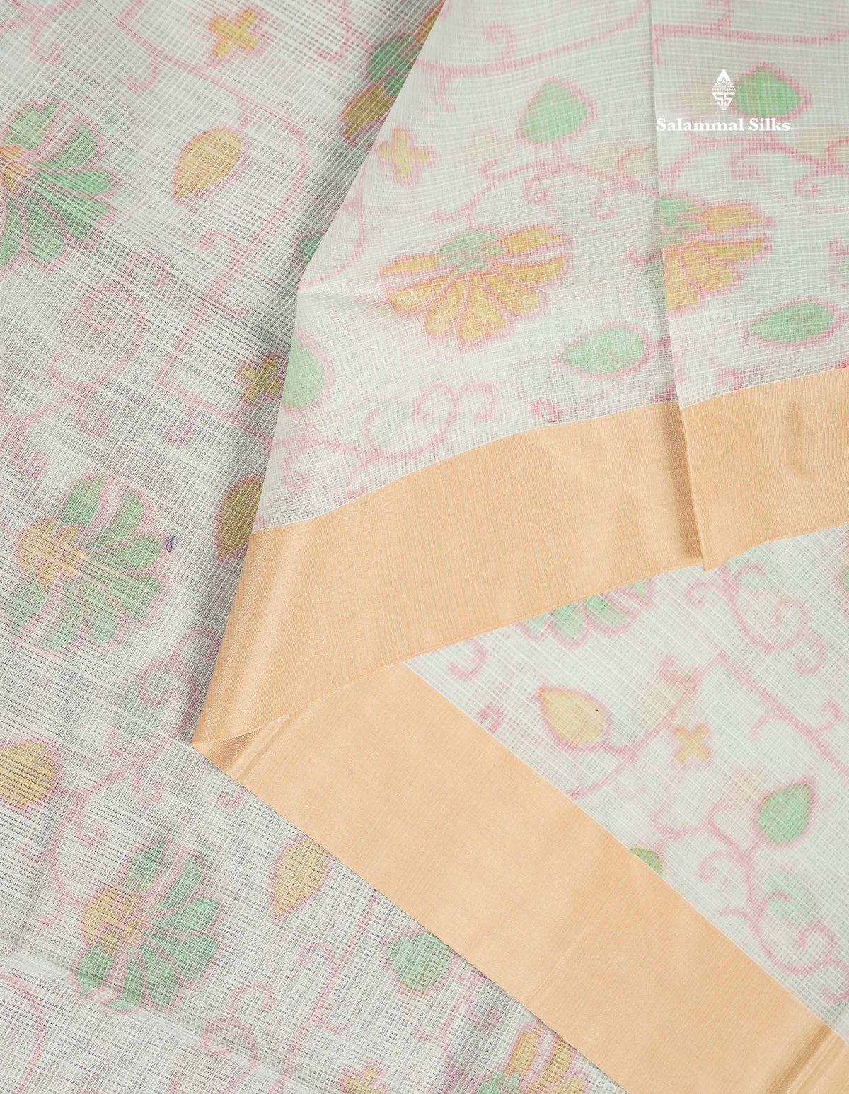 Kota Cotton Saree - Light Pista Green Colour Body With Sandal Plain Border