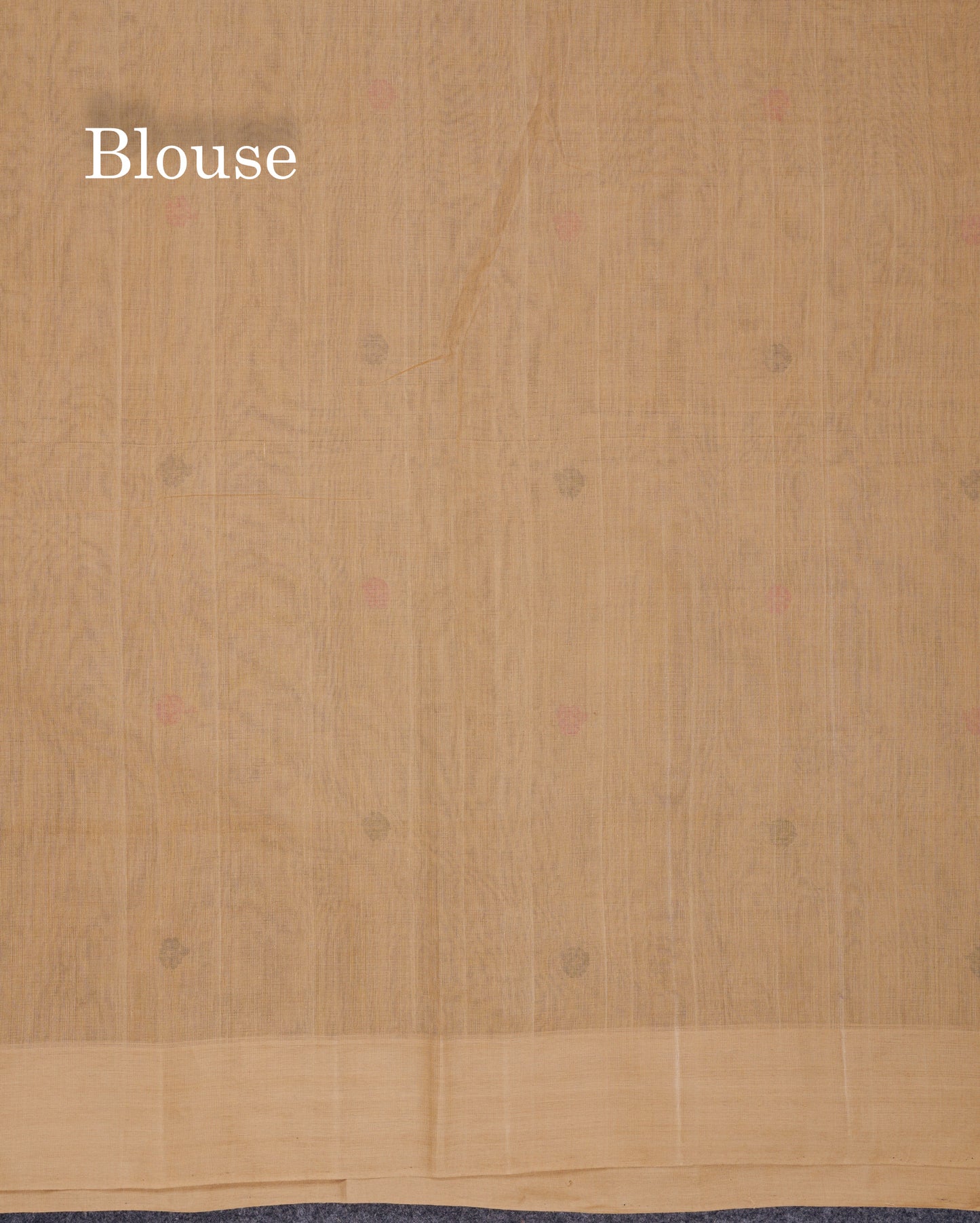 Beautiful Dark Brown Thread Work Butta Pure Cotton Saree With Contrast Dark Sandal Border