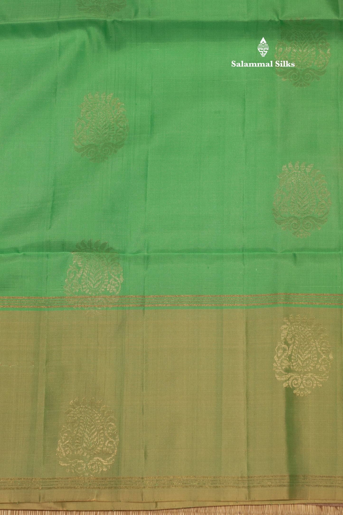 Rexona Green Colour Pure Kanjivaram Soft Silk Saree With Light Elaichi Green Border