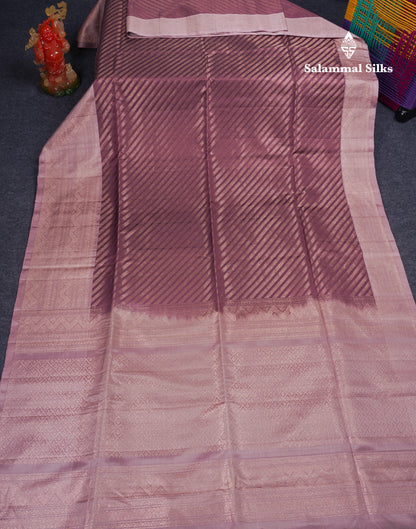 Beautiful Chocolate Brown Pure Kanjivaram Soft Silk Saree With Contrast Onion Pink Border