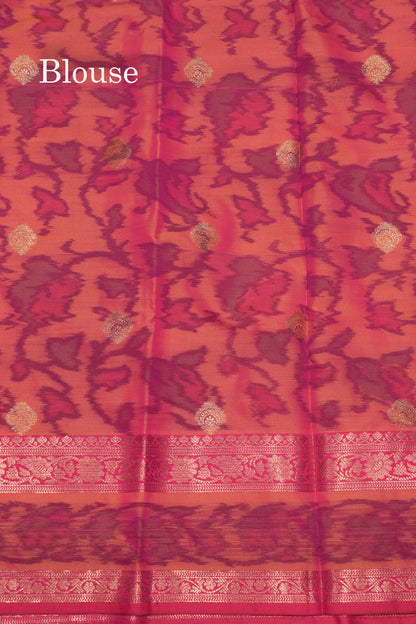 Olive Mustard Yellow Colour Semi Silk Saree With Pochampally Border