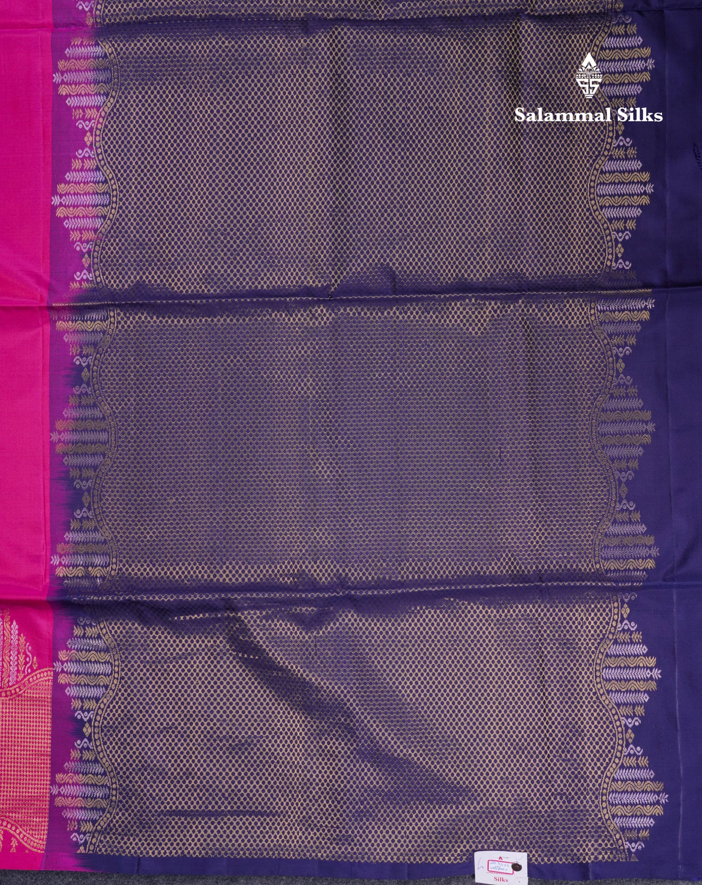 Beautiful Magenta Pink Pure Kanjivaram Soft Silk Saree With Fancy Turning Border