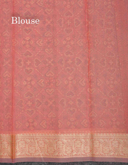 Kota Cotton Saree - Aqua Blue Colour Body With Fancy Thread Border