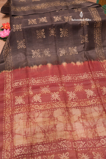 Brown Colour  Printed Pure Cotton With Mustard Yellow Blouse