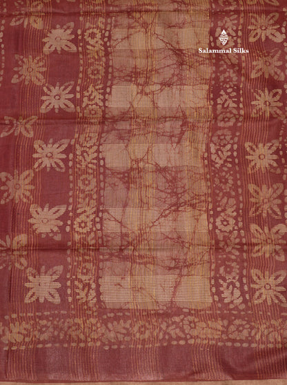 Brown Colour  Printed Pure Cotton With Mustard Yellow Blouse