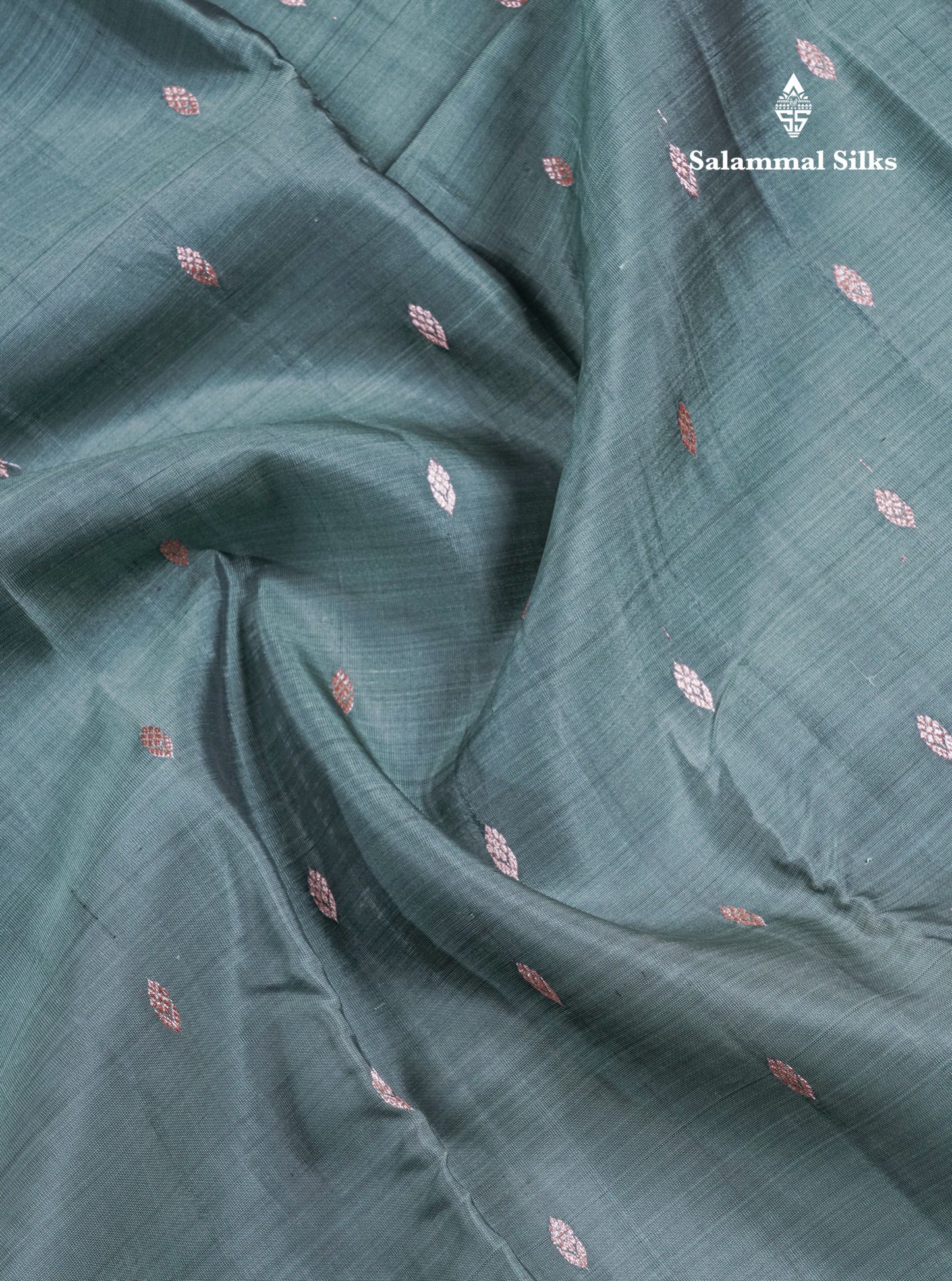 Grey Pure Mix Silk Saree With Contrast Purple Small Traditional Border