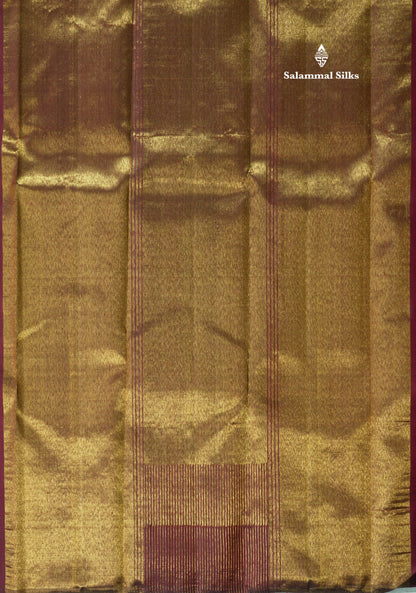 8 Kol Vadamalli Pure Kanjivaram Silk Saree with Traditional Temple Border
