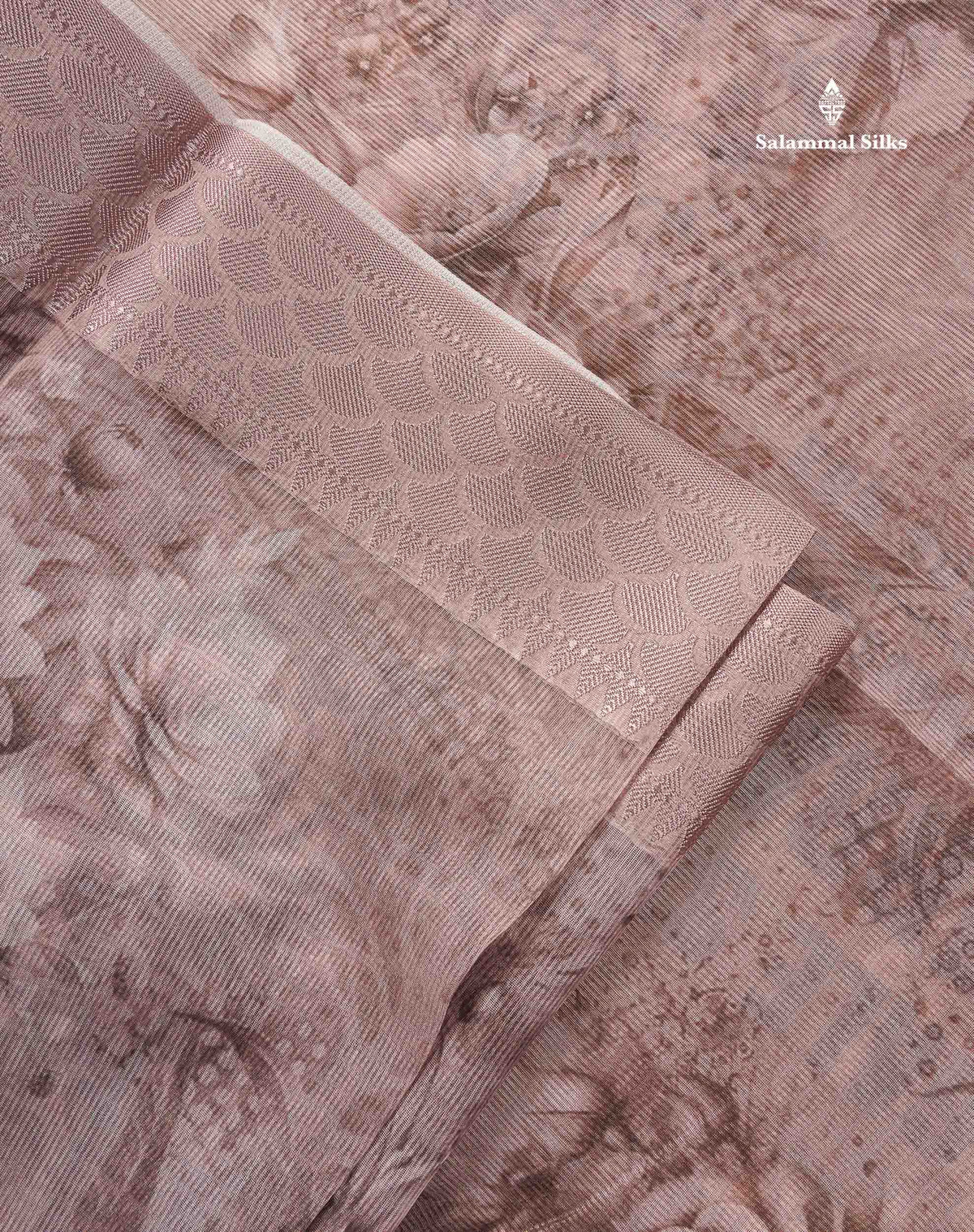 Kota Cotton Saree - Light Brown Colour Body With Fancy Border
