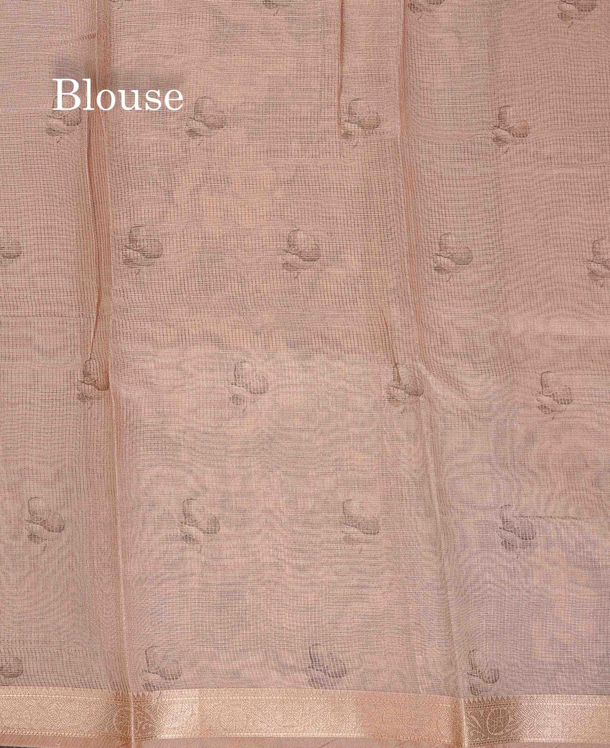 Kota Cotton Saree - Light Beige Colour Body Vaira Oosi Lines With Small Border