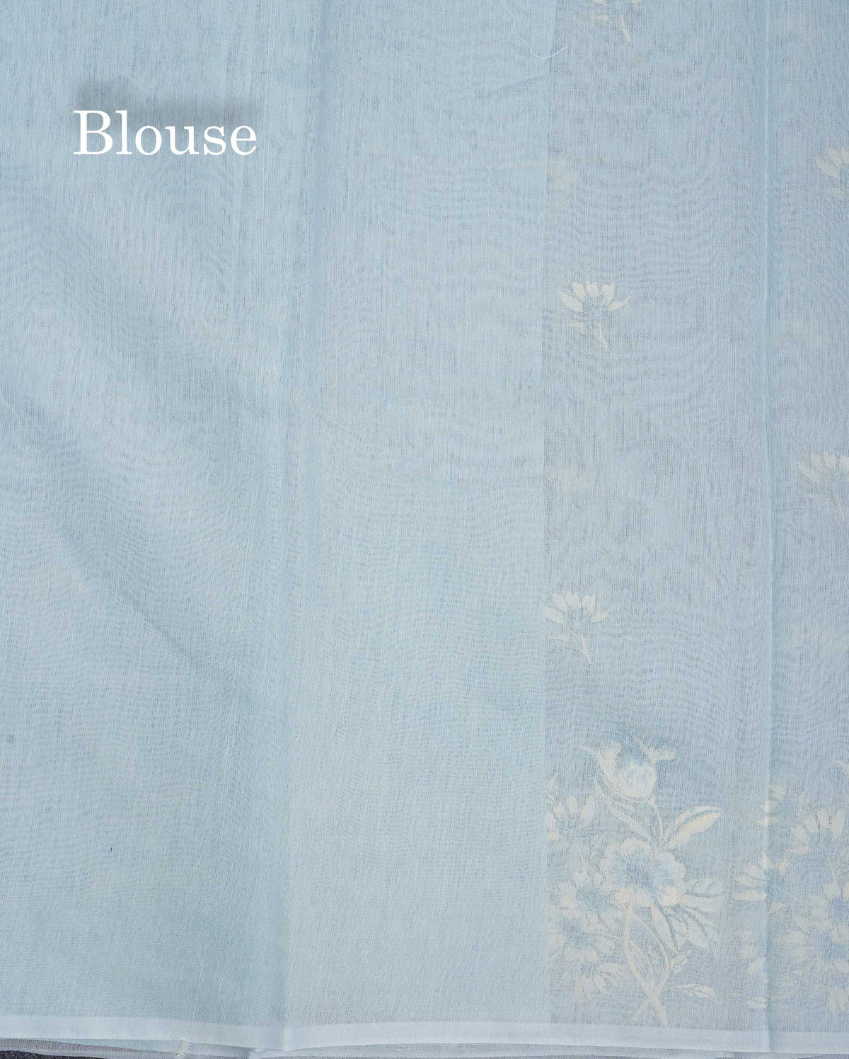 Cotton Mix Saree - Pastel Blue Colour Body With Embroidery Design Fancy Border
