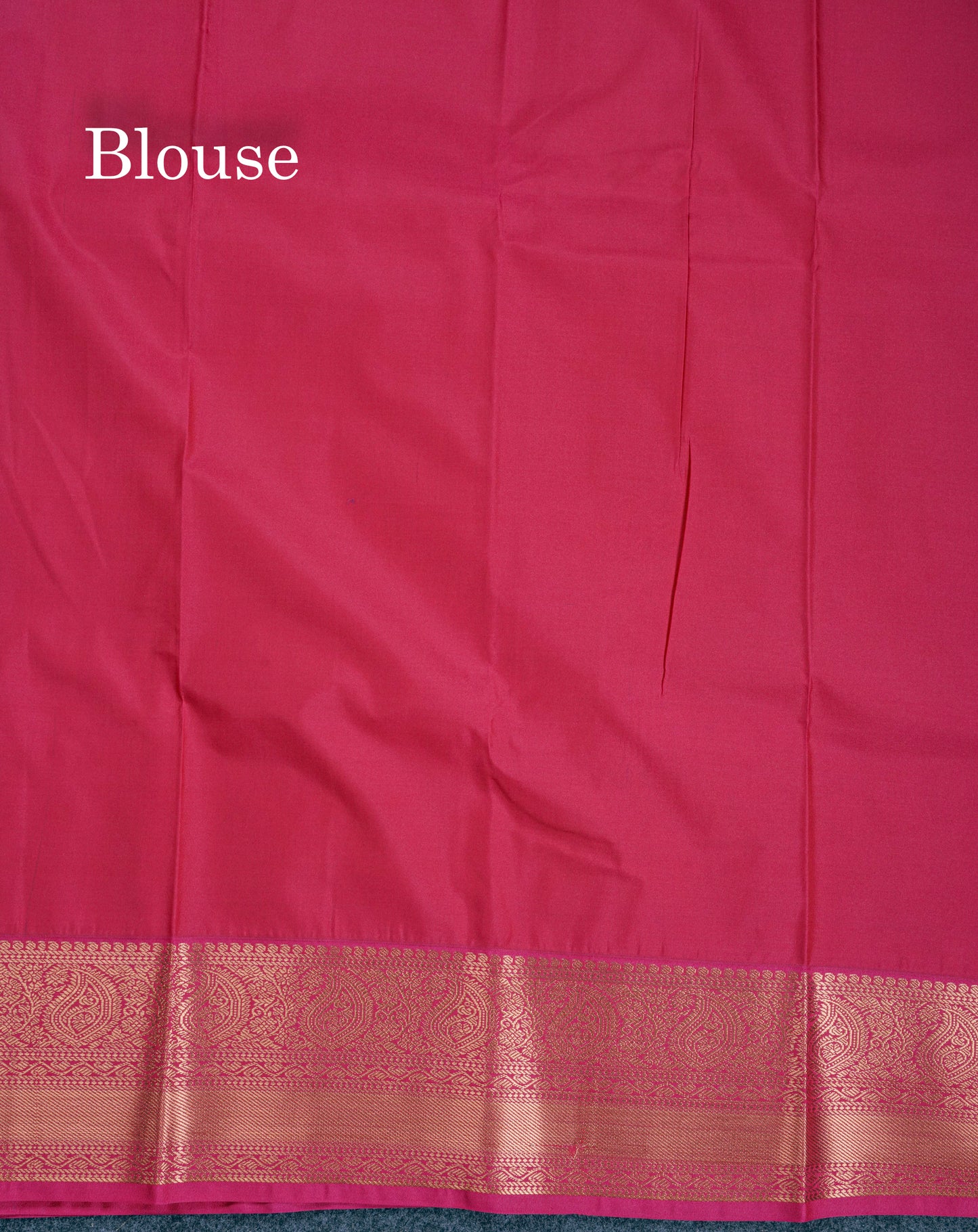 Blue Vairaoosi Lines Semi Silk Saree With Contrast Pink Border