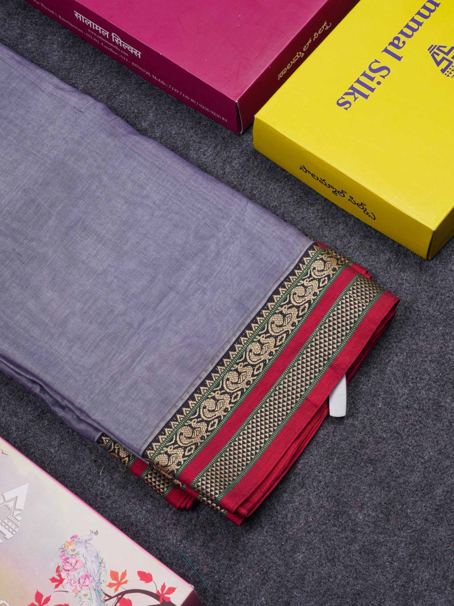 Beautiful Light Chocolate Plain Pure Cotton Saree With Traditional Border