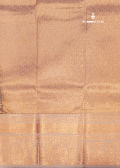 Bottle Green Colour Semi Silk Saree With Light Green Border