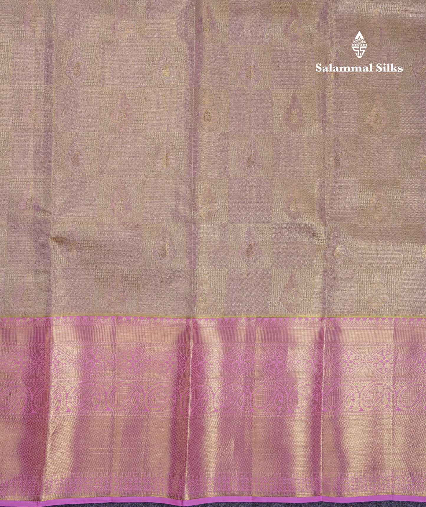 Beautiful Baby Pink Tissue Bridal Pure Kanjivaram Silk Saree With Contrast Light Pink Evening Morning Border