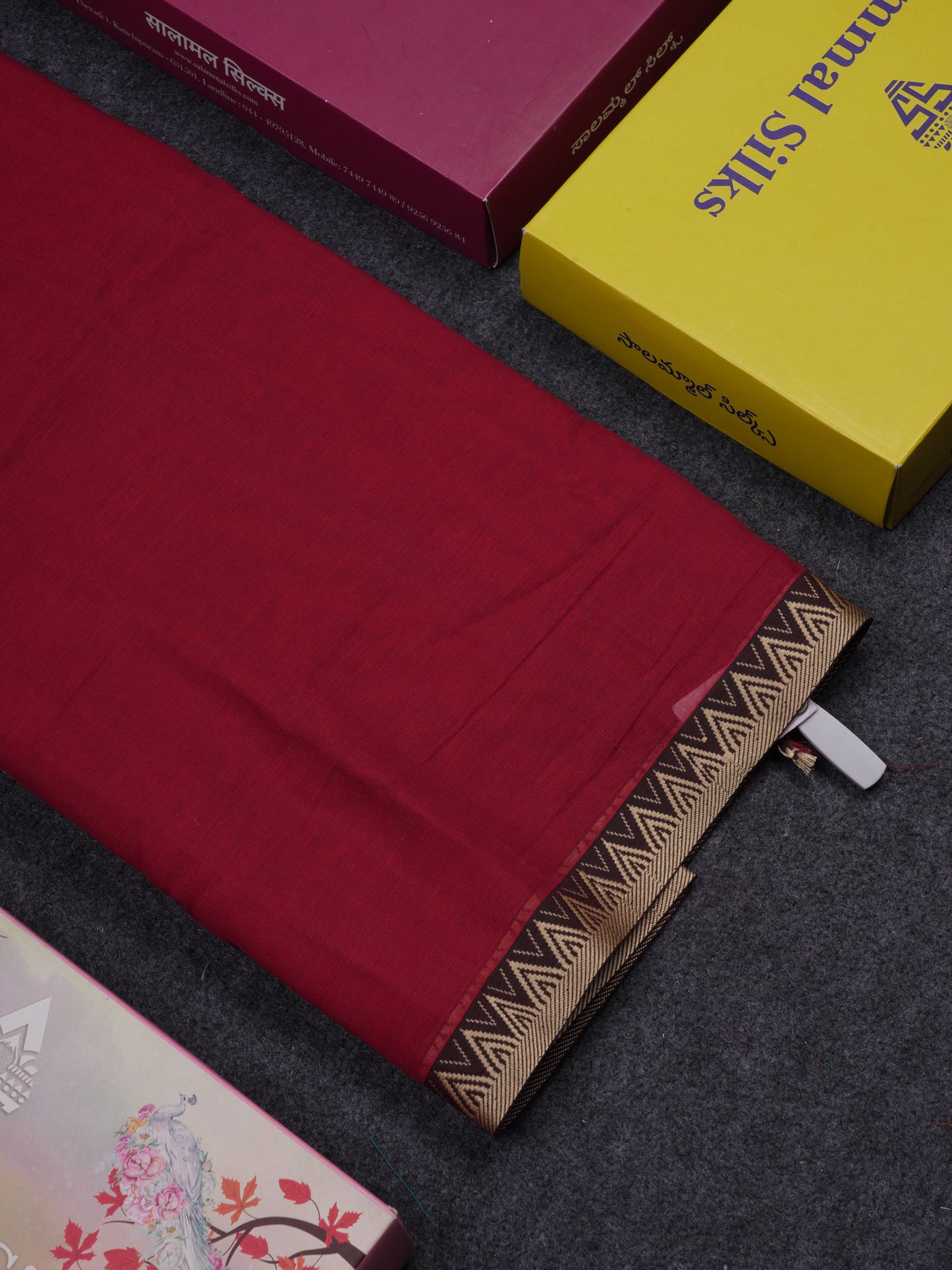 Beautiful Bottle Green Plain Pure Cotton Saree With Traditional Thread Work Small Temple Border
