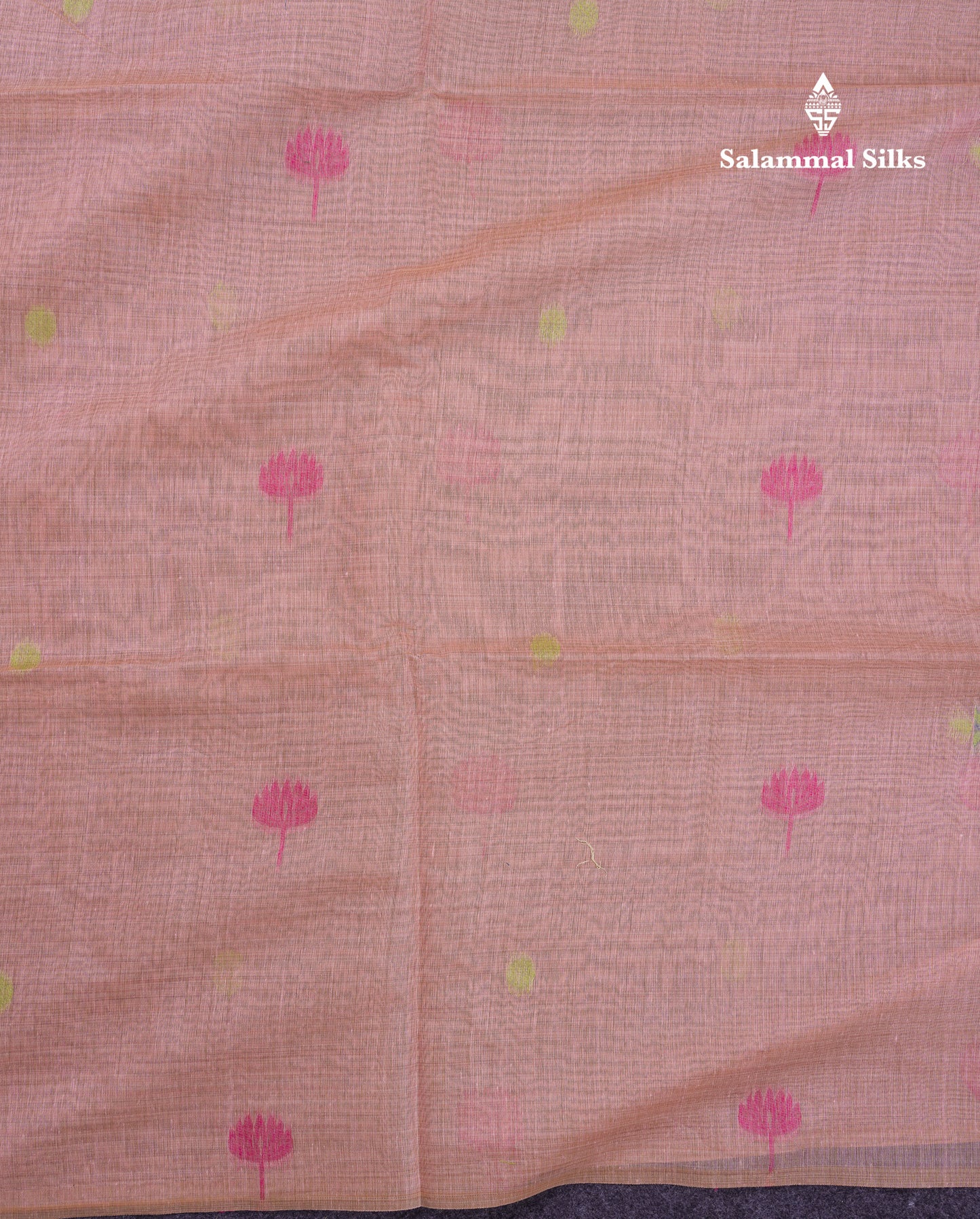 Beautiful Yellow Thread Work Butta Muga Cotton Saree With Blouse