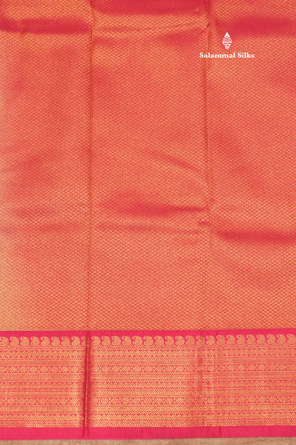 Light Green Colour Vaira Oosi Checks Semi Silk Saree With Contrast Pink Border