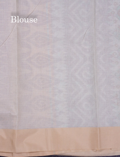 Beautiful Parrot Green Kota Cotton Fancy Saree With Contrast Cream Sandal Border