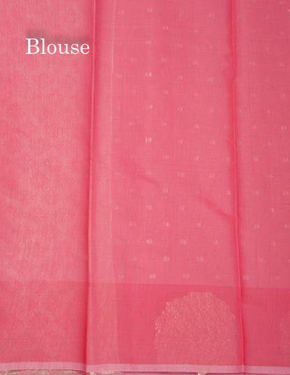 Cotton Mix Saree - Pinkish Peach Colour Body With Fancy Border