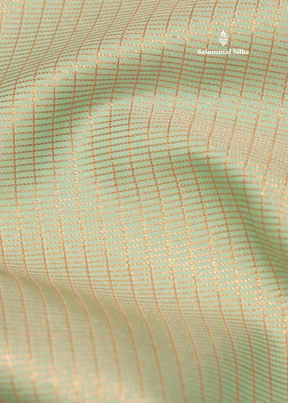 Light Green Colour Vaira Oosi Checks Semi Silk Saree With Contrast Pink Border