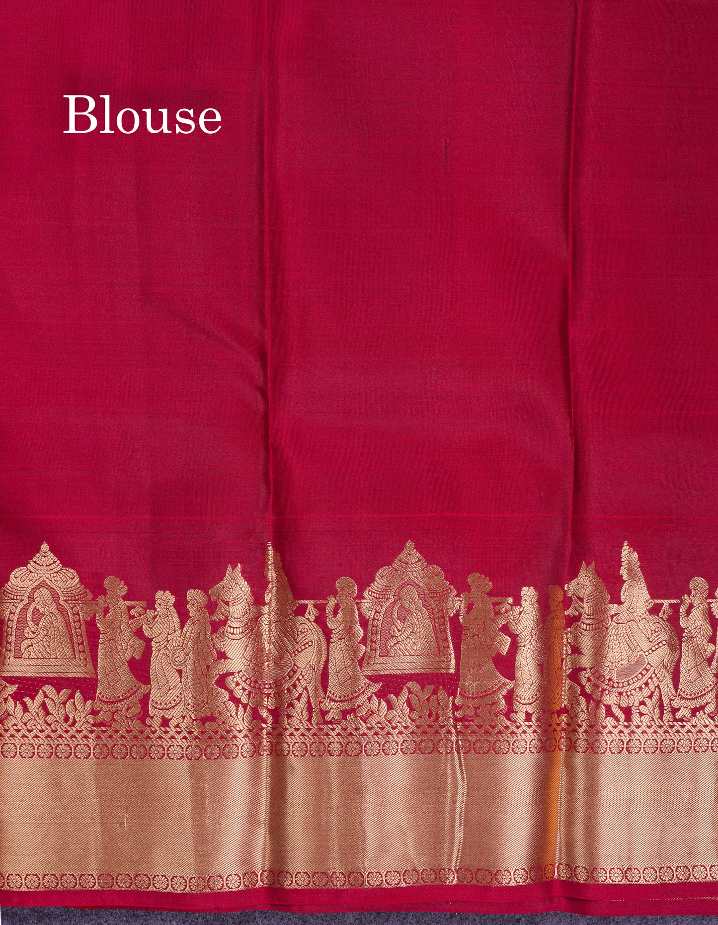 Beautiful Maroon Plain Pure Kanjivaram Pure Silk Saree with Traditional Pallaku Border