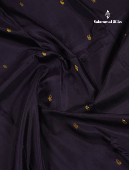 Beautiful Black Pure Kanjivaram Silk Saree With Contrast Dark Maroon Traditional Medium Border