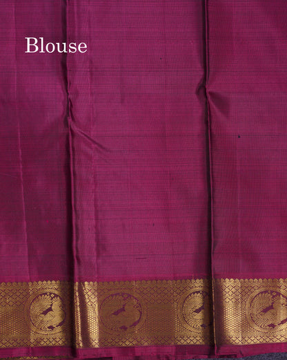 Beautiful Black Pure Kanjivaram Silk Saree With Contrast Dark Maroon Traditional Medium Border