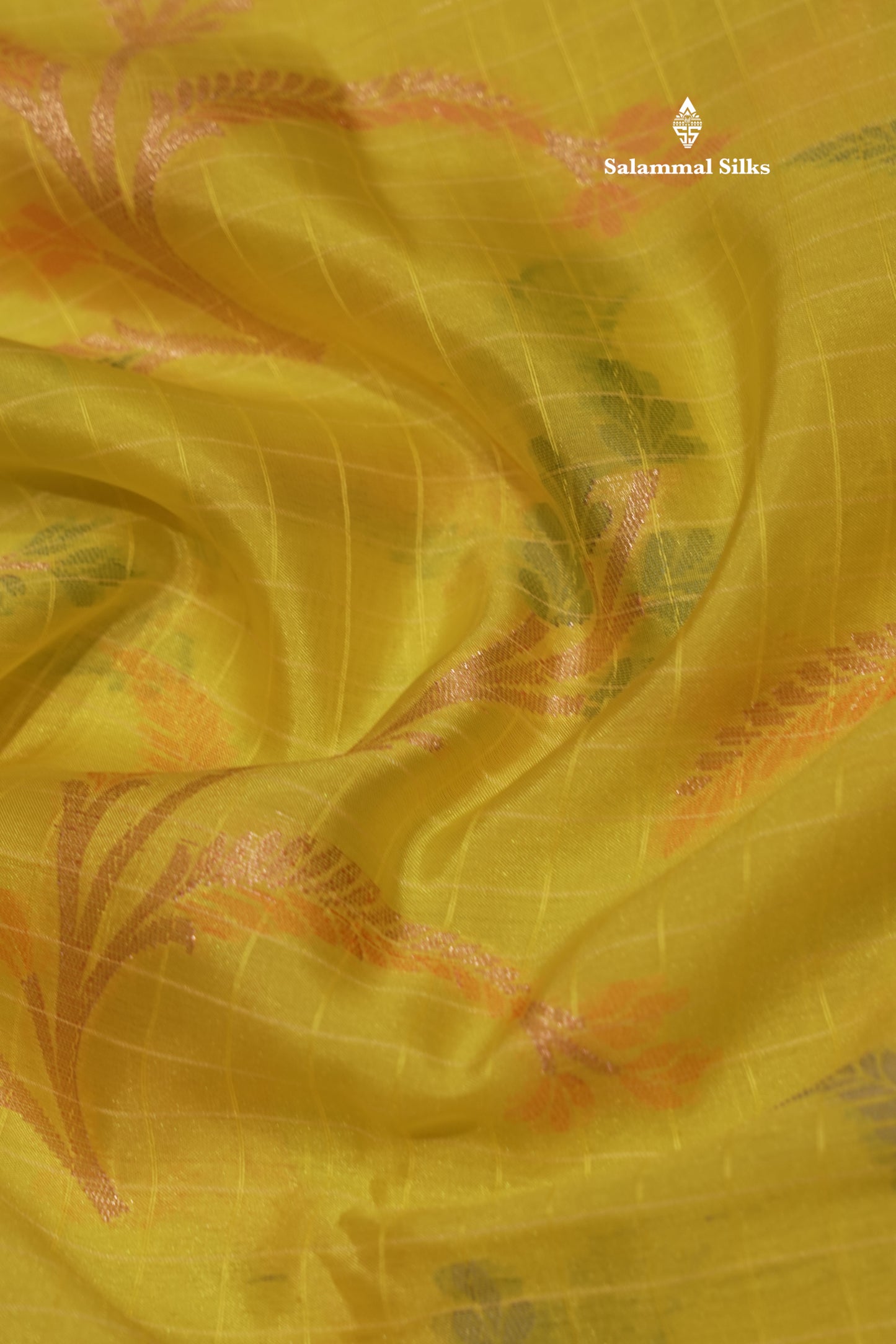 Lemon Yellow Colour Fancy Semi Silk Saree With Contrast Green Border