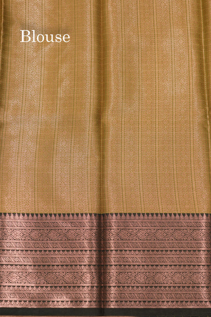 Lemon Yellow Colour Fancy Semi Silk Saree With Contrast Green Border