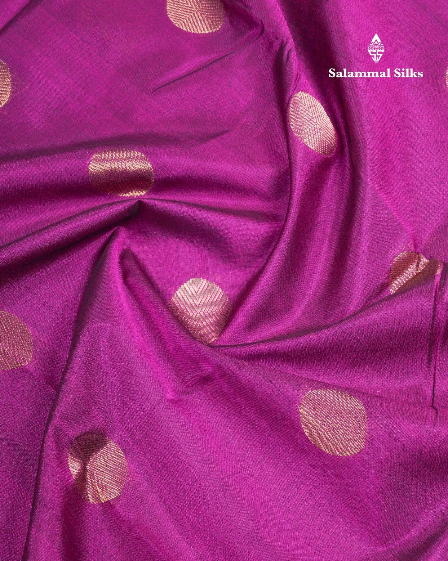 Magenta Colour Pure Silk Cotton Saree With Contrast Half White Blouse