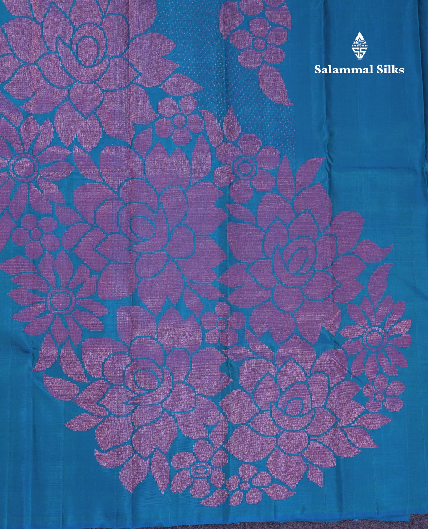 Beautiful Dual Tone Peacock Blue Fancy Pure Kanjivaram Silk Saree With Blouse