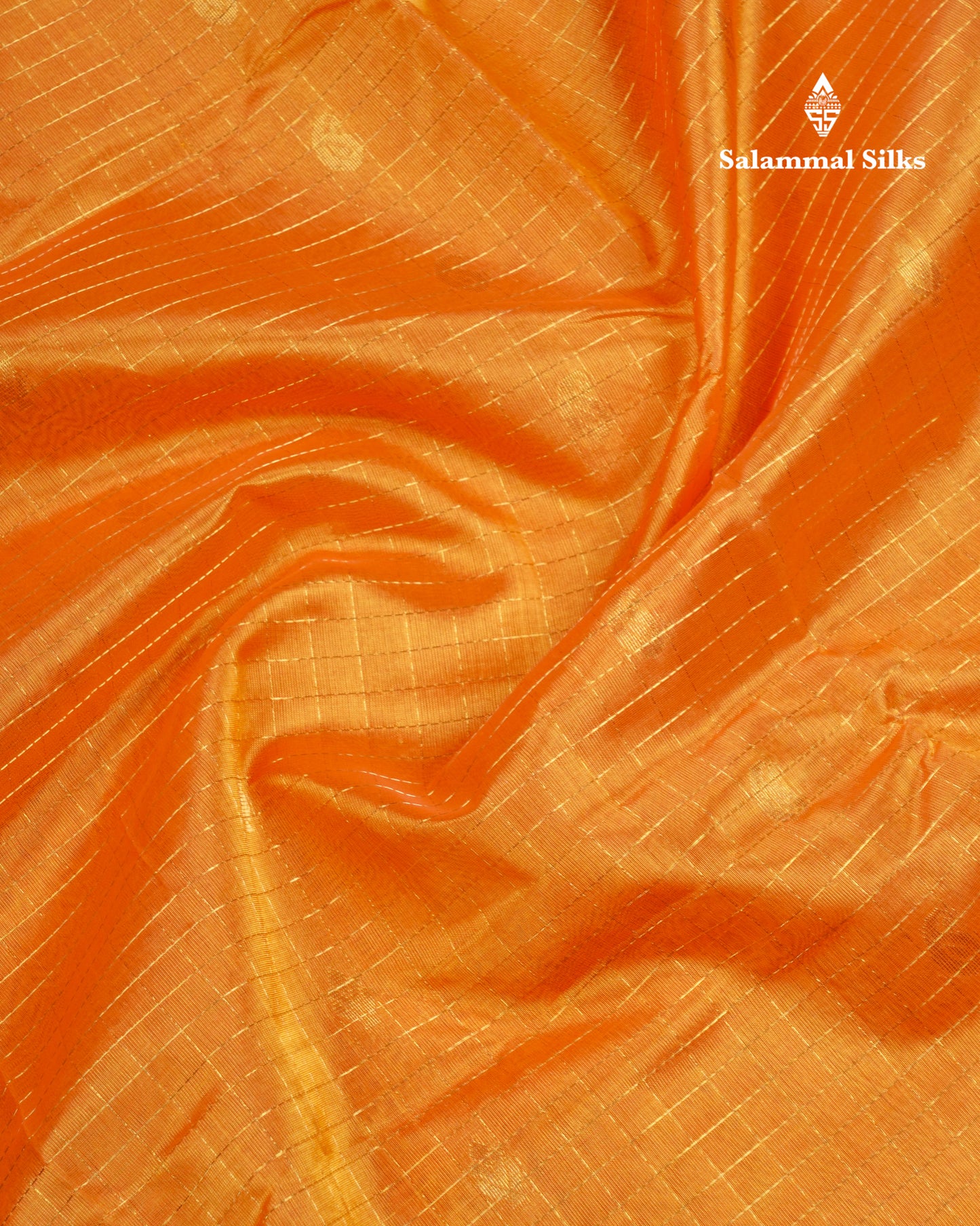 Mustard Yellow Small Zari Checks With Butta Pure Silk Cotton Saree With Contrast Violet Traditional Border