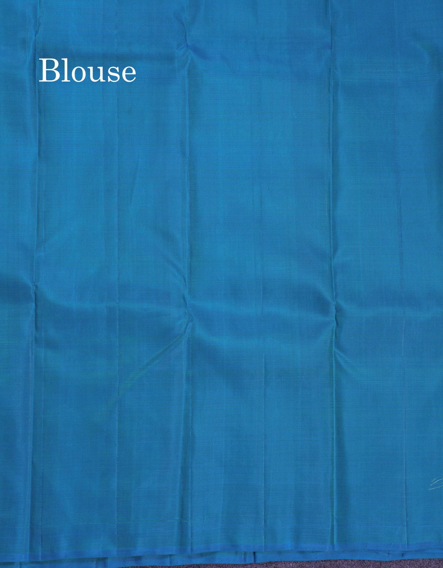 Beautiful Dual Tone Peacock Blue Fancy Pure Kanjivaram Silk Saree With Blouse