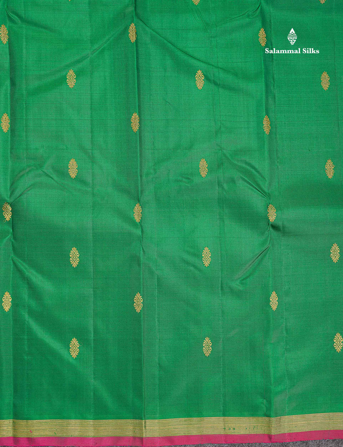 Pure Kanjivaram Silk Saree - Orange Colour Body Zari Butta With Small Zari Border