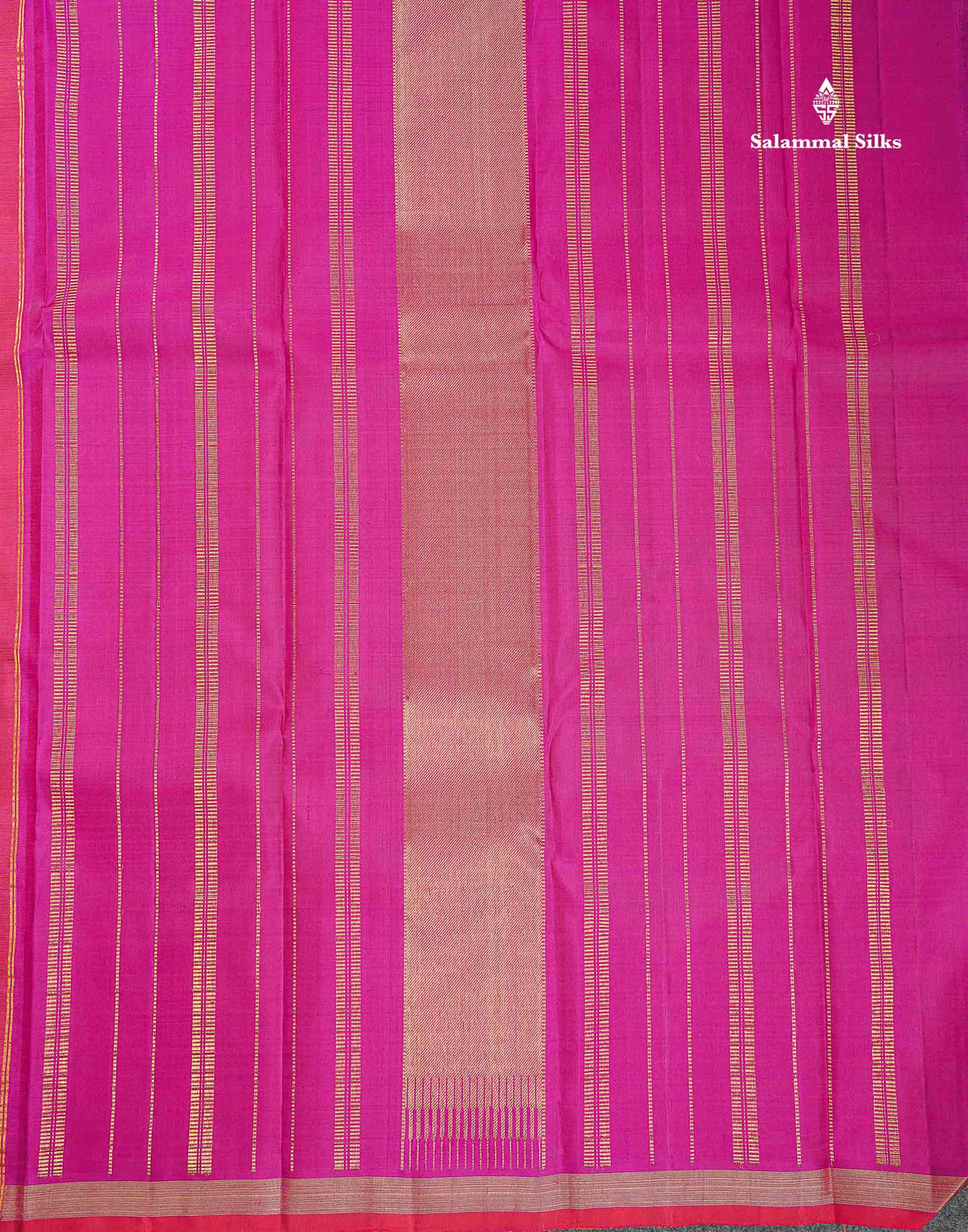 Pure Kanjivaram Silk Saree - Orange Colour Body Zari Butta With Small Zari Border