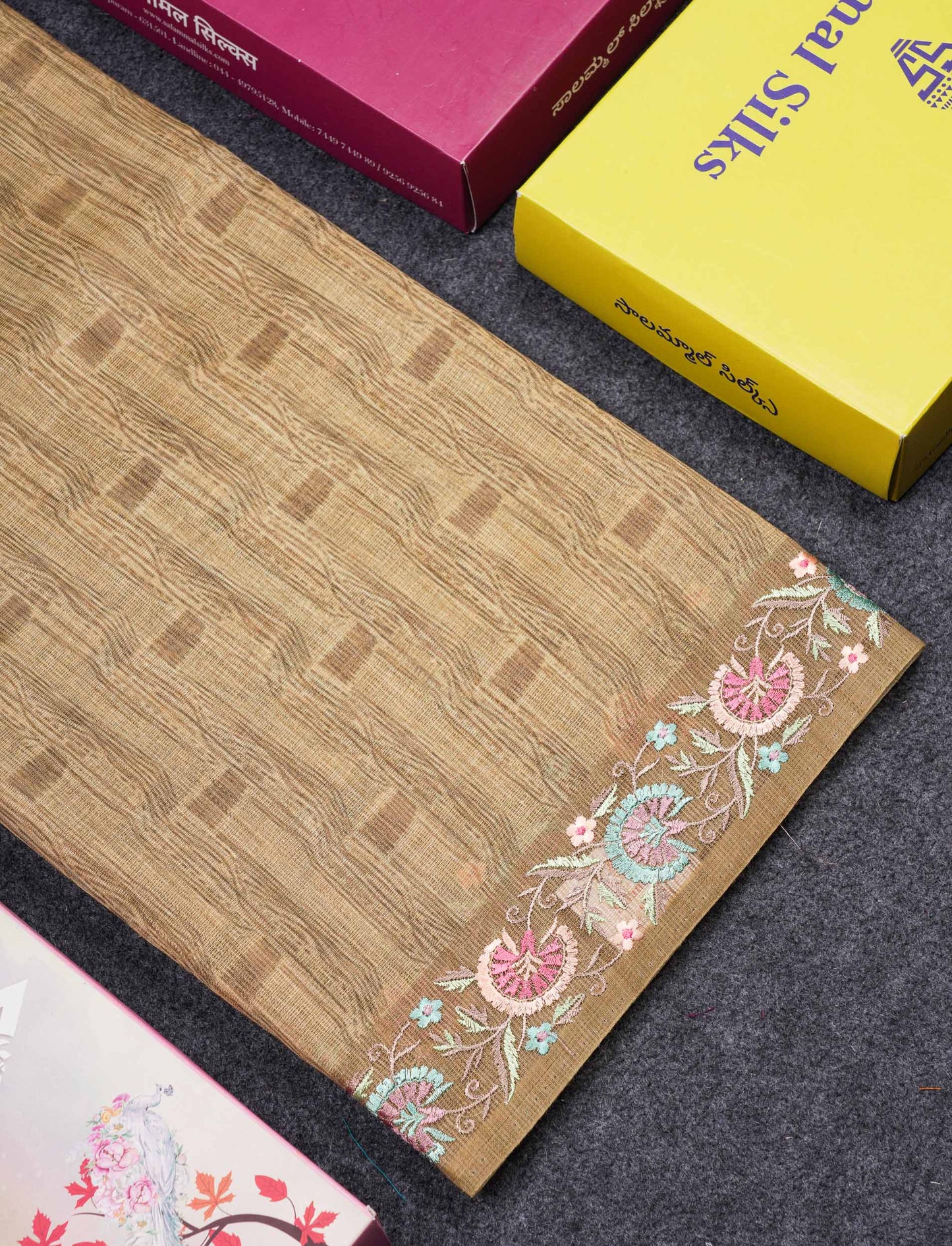 Beautiful Light Elaichi Green Kota Cotton Fancy Saree With Small Embrodiery Border